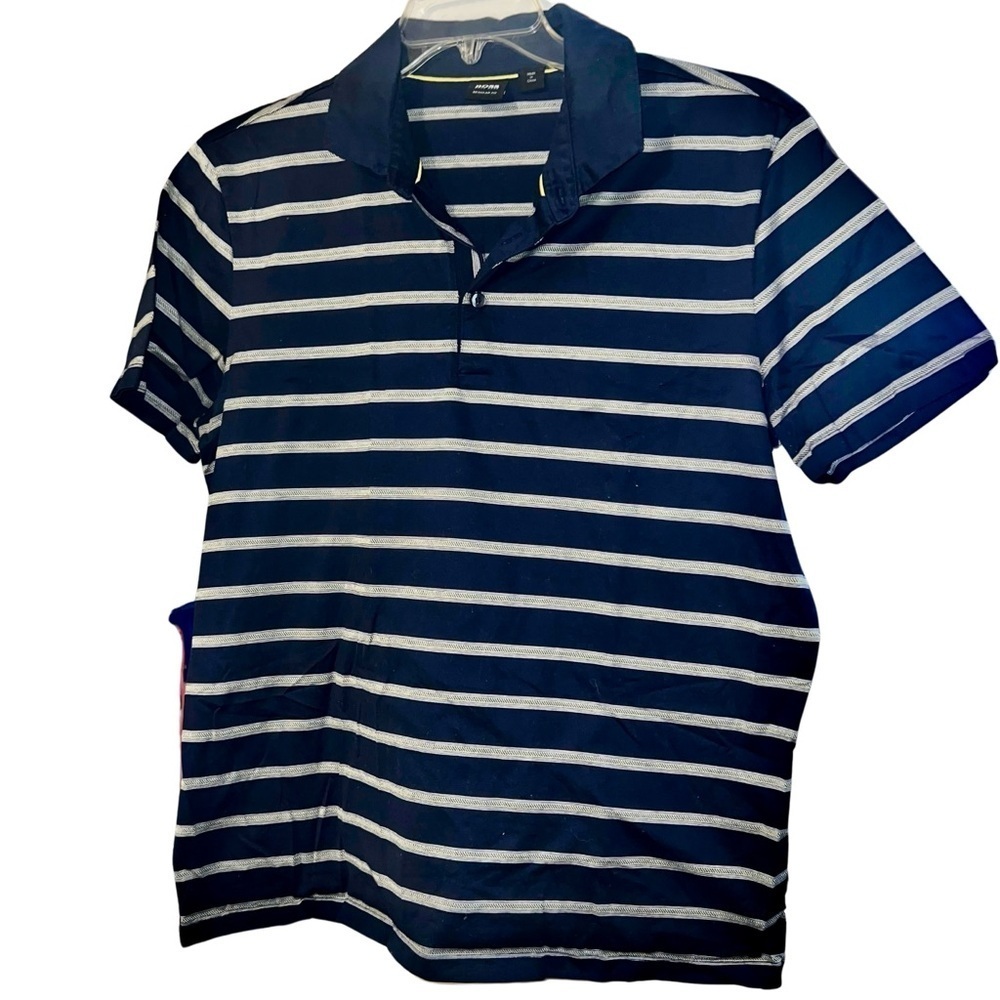 Hugo Boss Men’s XL Navy and White Striped Polo - Picture 3 of 9